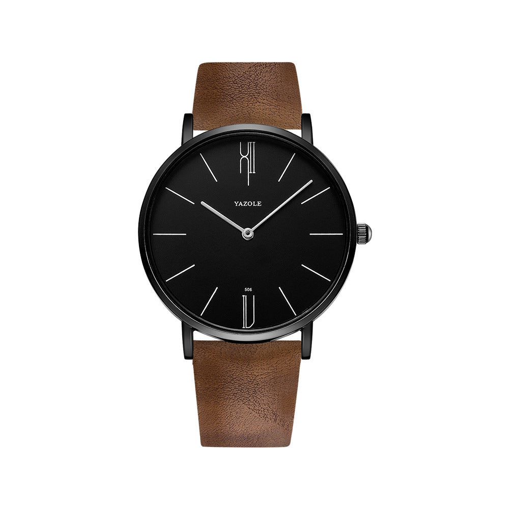 Simple men's waterproof quartz watch