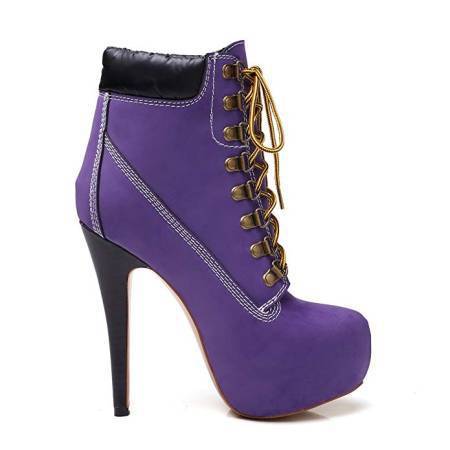 New Platform High Heels 15cm Stilettos Fashion Ankle Boots Shoes Woman Lace Up Sexy Night Club Boots Chic