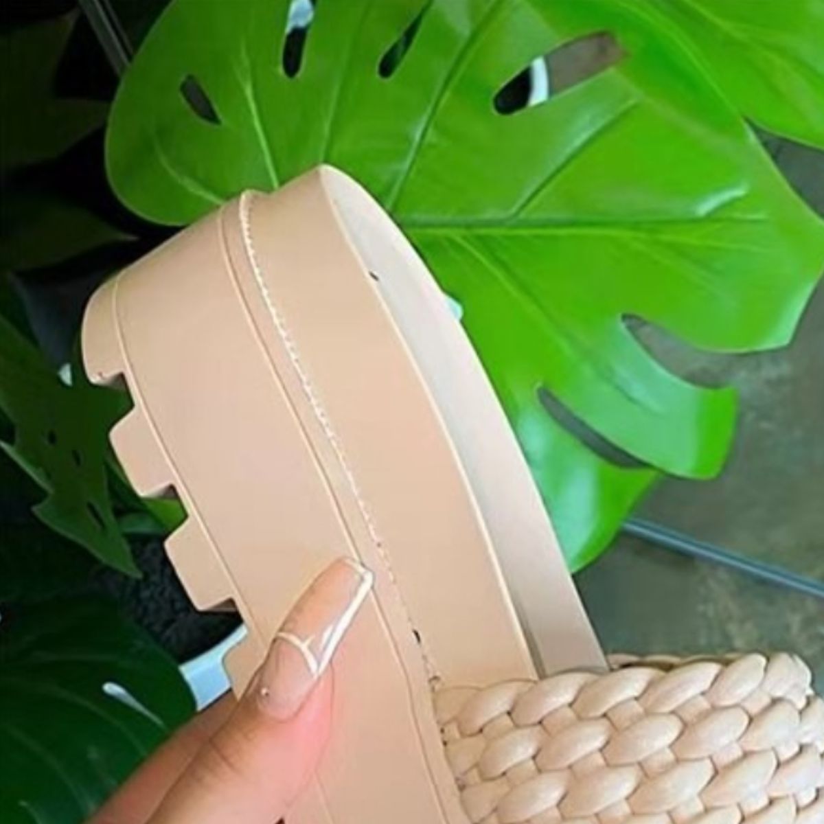 Leather Open Toe Platform Sandals